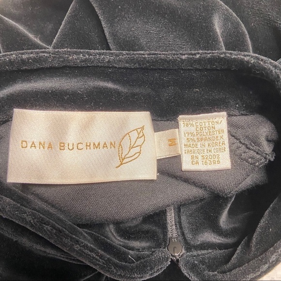 DANA Buchman Black Velour Front Zip Jacket - Picture 3 of 8